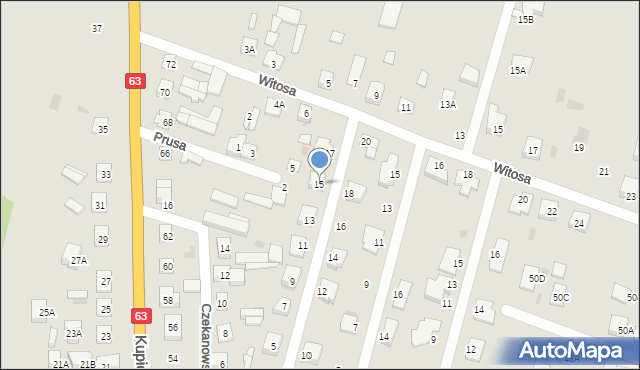 Sokołów Podlaski, Mickiewicza Adama, 15, mapa Sokołów Podlaski