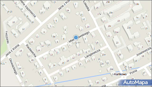 Sopot, Mierosławskiego Ludwika, gen., 5, mapa Sopotu