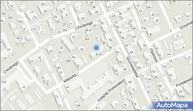 Sopot, Mieszka I, 7, mapa Sopotu