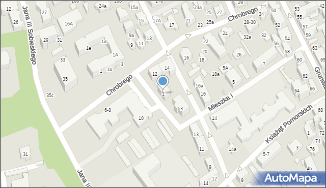Sopot, Mieszka I, 1, mapa Sopotu