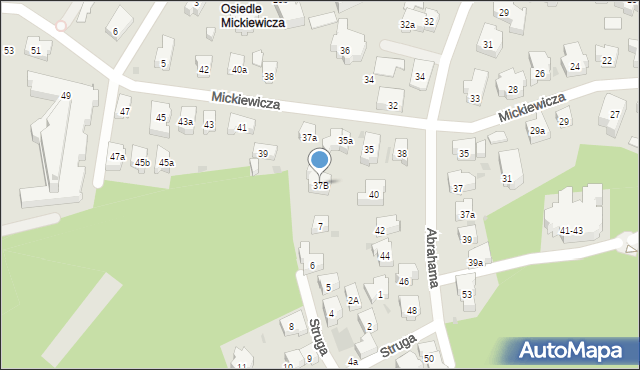 Sopot, Mickiewicza Adama, 37B, mapa Sopotu