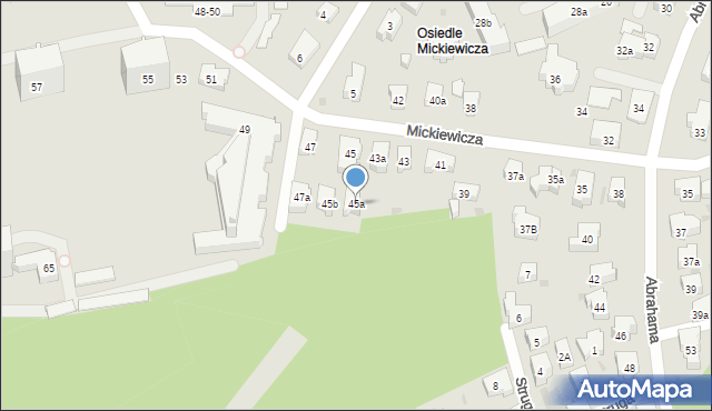 Sopot, Mickiewicza Adama, 45a, mapa Sopotu