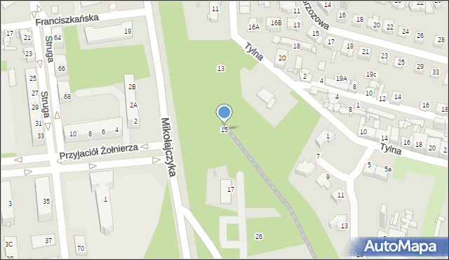 Sosnowiec, Mikołajczyka Stanisława, 15, mapa Sosnowca
