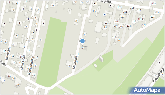Sosnowiec, Miodowa, 9, mapa Sosnowca