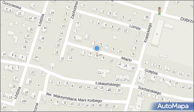 Sosnowiec, Miarki Karola, 6, mapa Sosnowca