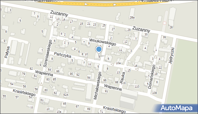 Sosnowiec, Michałowskiego Jakuba, 3, mapa Sosnowca