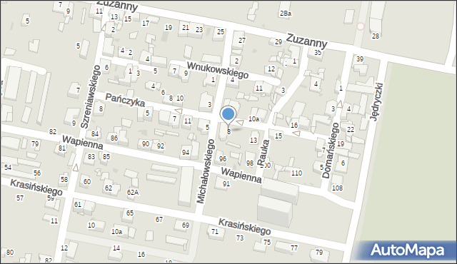 Sosnowiec, Michałowskiego Jakuba, 8, mapa Sosnowca