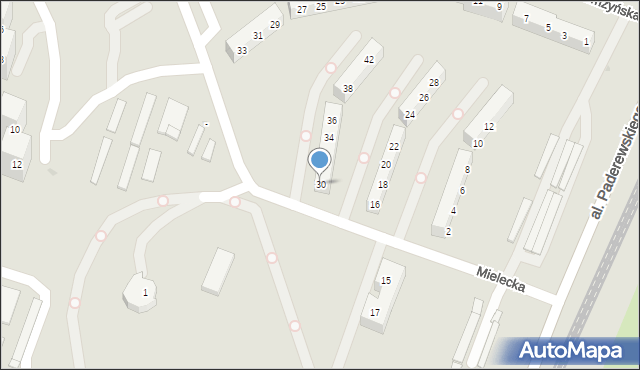 Sosnowiec, Mielecka, 30, mapa Sosnowca