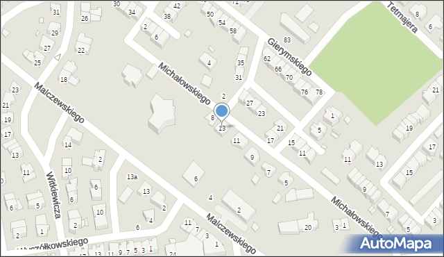 Śrem, Michałowskiego, 13, mapa Śrem
