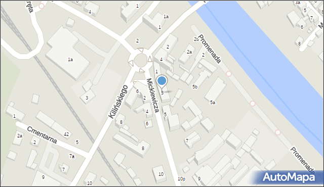 Śrem, Mickiewicza Adama, 3, mapa Śrem