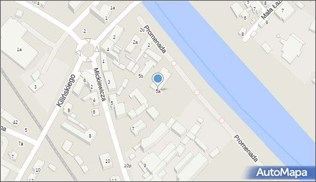 Śrem, Mickiewicza Adama, 5a, mapa Śrem