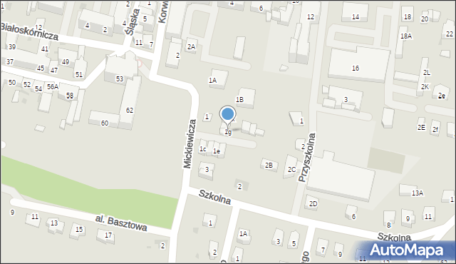 Środa Śląska, Mickiewicza Adama, 1g, mapa Środa Śląska