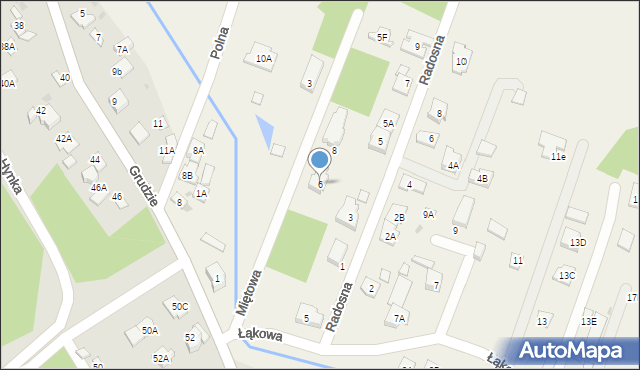 Stanisławów Drugi, Miętowa, 6, mapa Stanisławów Drugi