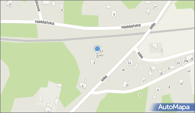 Stąporków, Miła, 11, mapa Stąporków