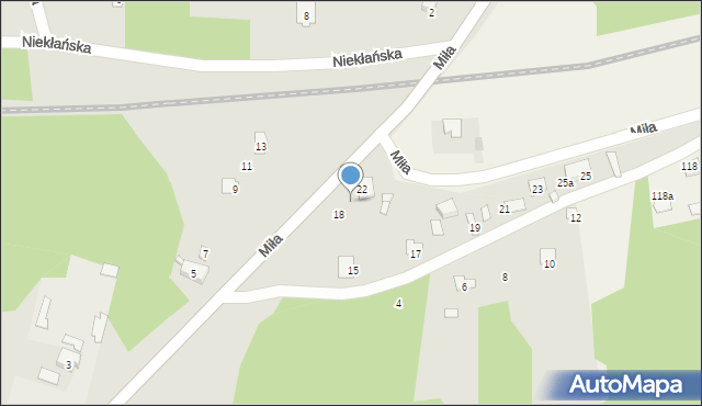 Stąporków, Miła, 20, mapa Stąporków