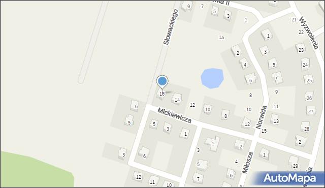 Stara Kiszewa, Mickiewicza Adama, 16, mapa Stara Kiszewa