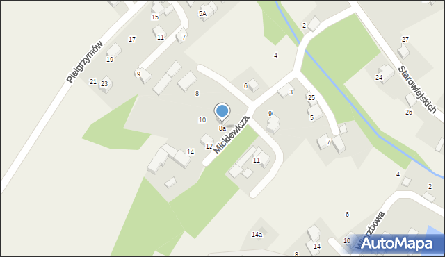 Stara Wieś, Mickiewicza Adama, 8a, mapa Stara Wieś