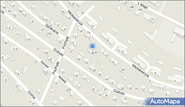 Starachowice, Mickiewicza Adama, 15, mapa Starachowic