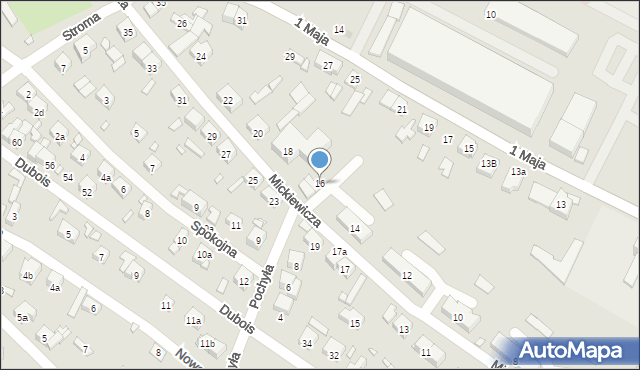 Starachowice, Mickiewicza Adama, 16, mapa Starachowic