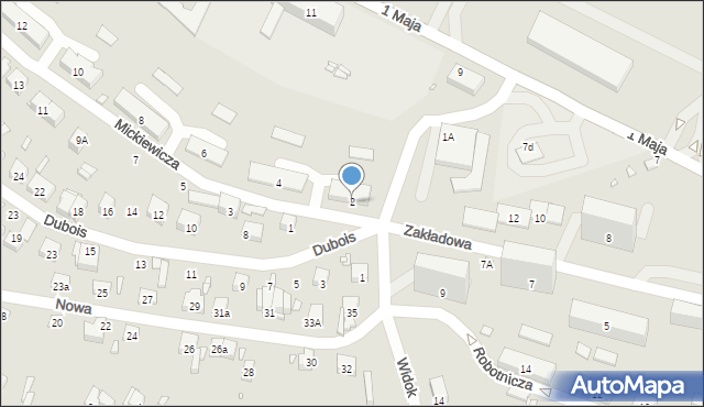 Starachowice, Mickiewicza Adama, 2, mapa Starachowic