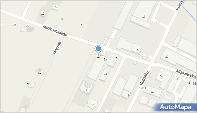 Stare Babice, Mizikowskiego Władysława, mjr., 11A, mapa Stare Babice