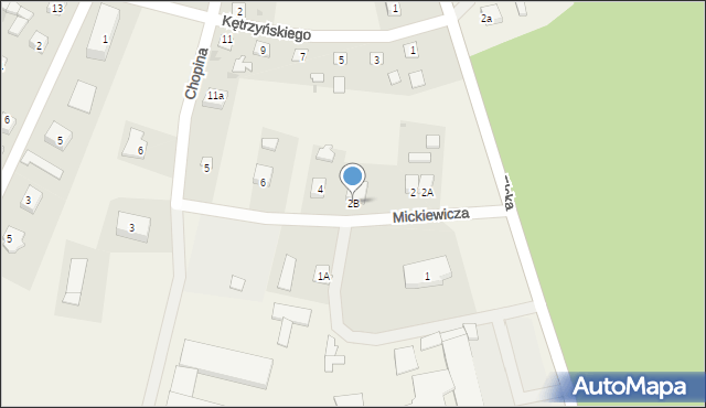 Stare Juchy, Mickiewicza Adama, 2B, mapa Stare Juchy