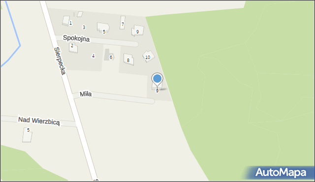 Stare Proboszczewice, Miła, 9, mapa Stare Proboszczewice