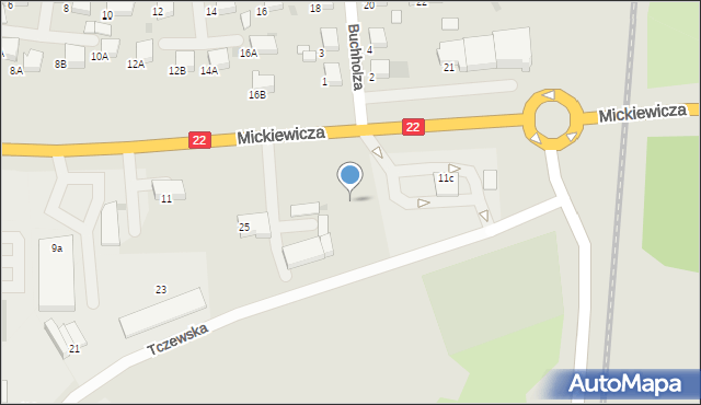 Starogard Gdański, Mickiewicza Adama, 11b, mapa Starogard Gdański