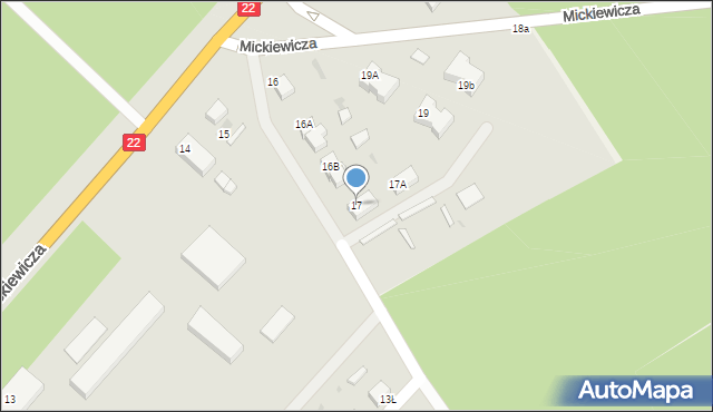 Starogard Gdański, Mickiewicza Adama, 17, mapa Starogard Gdański