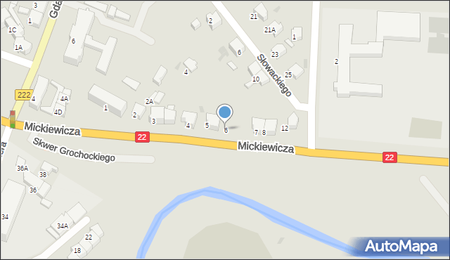 Starogard Gdański, Mickiewicza Adama, 6, mapa Starogard Gdański