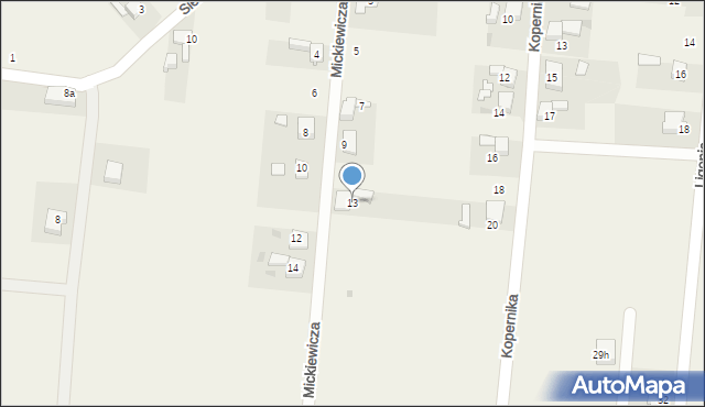 Steblów, Mickiewicza Adama, 13, mapa Steblów