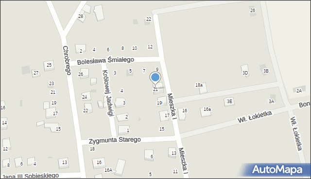 Stepnica, Mieszka I, 21, mapa Stepnica