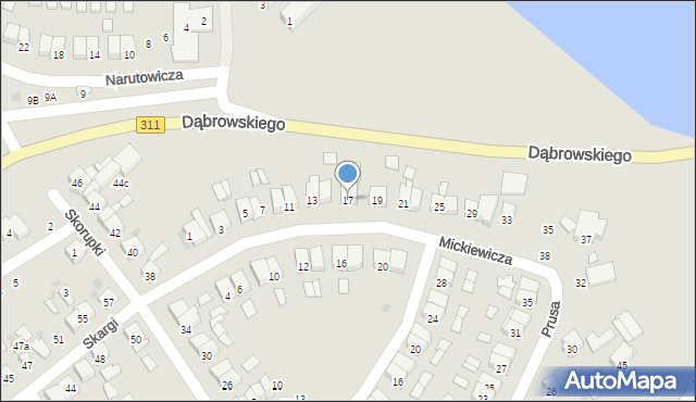 Stęszew, Mickiewicza Adama, 17, mapa Stęszew