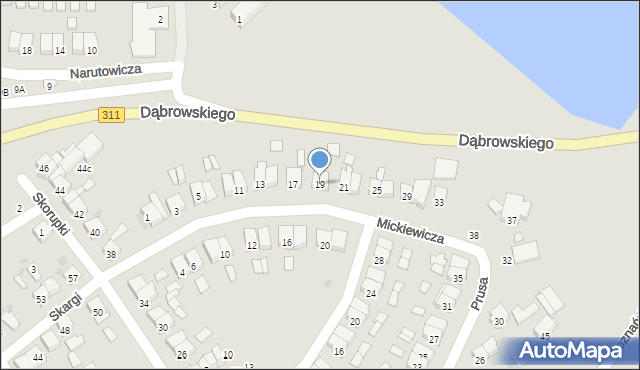 Stęszew, Mickiewicza Adama, 19, mapa Stęszew