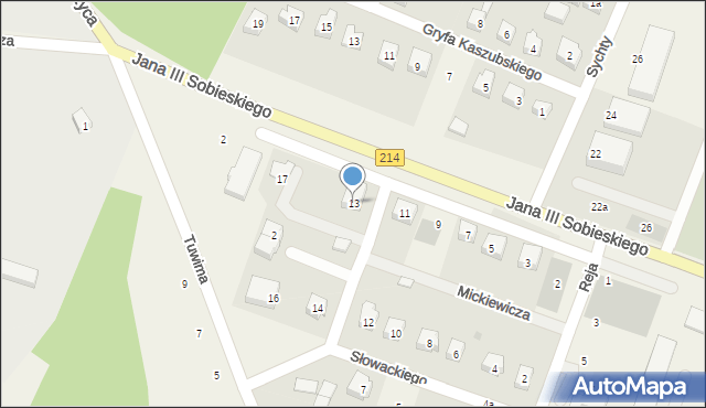 Stężyca, Mickiewicza Adama, 13, mapa Stężyca