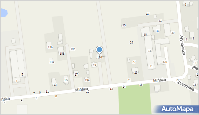 Stojadła, Mińska, 19d, mapa Stojadła