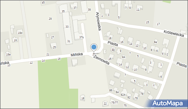 Stojadła, Mińska, 20, mapa Stojadła