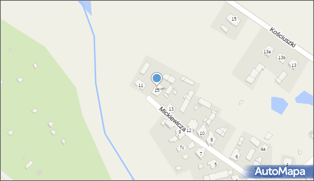 Straduny, Mickiewicza Adama, 15, mapa Straduny