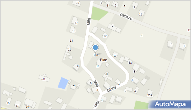 Strawczynek, Miła, 10a, mapa Strawczynek