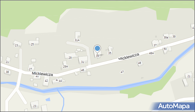 Stronie Śląskie, Mickiewicza Adama, 33, mapa Stronie Śląskie