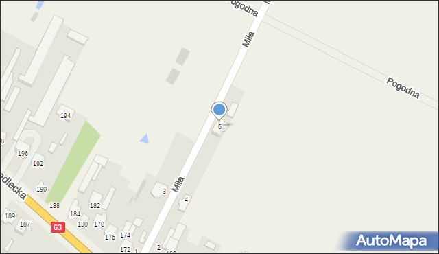 Strzała, Miła, 6, mapa Strzała