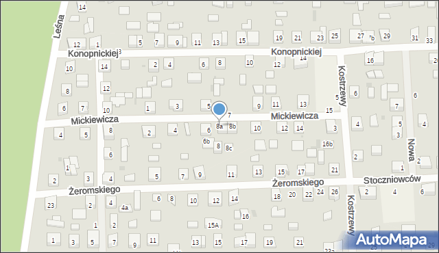 Strzebielino, Mickiewicza Adama, 8a, mapa Strzebielino