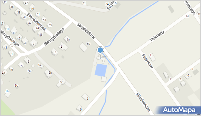 Strzegomiany, Mickiewicza Adama, 2, mapa Strzegomiany