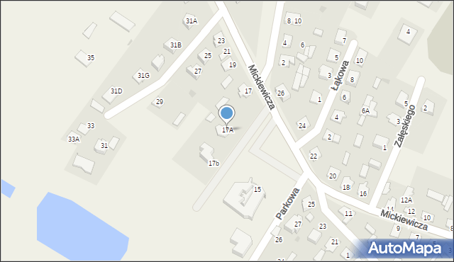 Strzegowo, Mickiewicza Adama, 17A, mapa Strzegowo