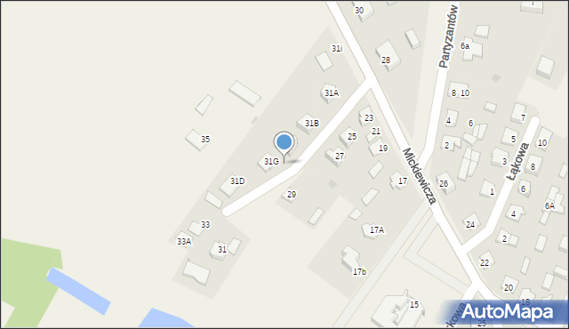 Strzegowo, Mickiewicza Adama, 31c, mapa Strzegowo