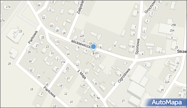 Strzegowo, Mickiewicza Adama, 5, mapa Strzegowo