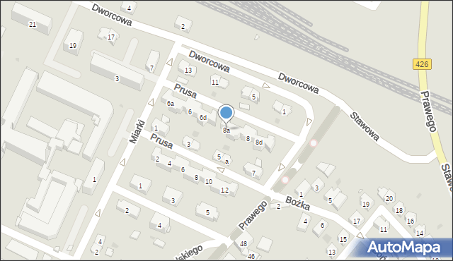 Strzelce Opolskie, Miarki Karola, 8a, mapa Strzelce Opolskie