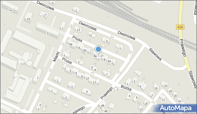 Strzelce Opolskie, Miarki Karola, 8b, mapa Strzelce Opolskie