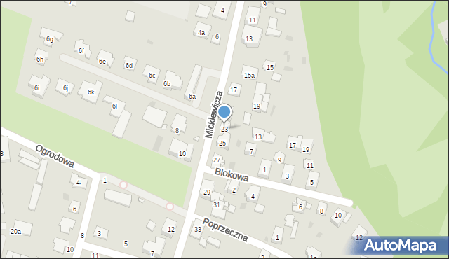 Strzelce Opolskie, Mickiewicza Adama, 23, mapa Strzelce Opolskie