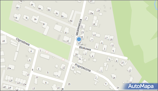 Strzelce Opolskie, Mickiewicza Adama, 27a, mapa Strzelce Opolskie